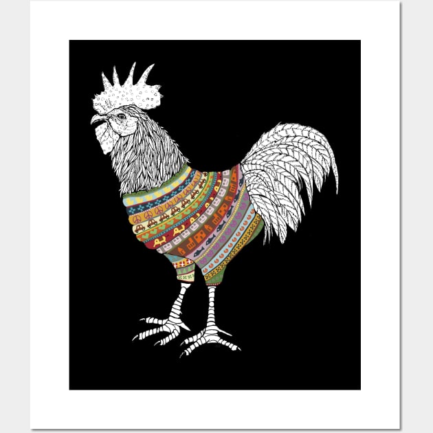 Rooster Knit Wall Art by msmart